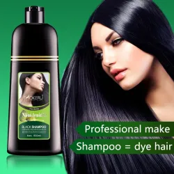 Fruit herbal - zwarte shampoo - permanente grijze haarverf - 500ml - 2 stuksHaarverf
