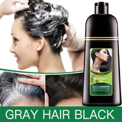 Fruit herbal - zwarte shampoo - permanente grijze haarverf - 500ml - 2 stuksHaarverf