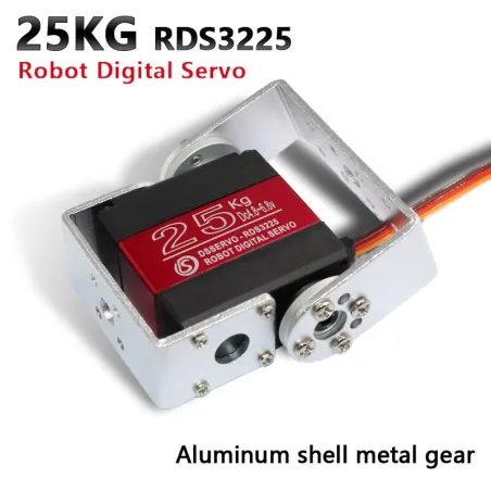 25kg / RDS3225 - robot digital servo - arduino - metal gear - with long / short straight U-mountingR/C parts