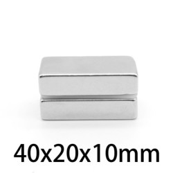 N35 - neodymium magnet - strong rectangular block - 40mm * 20mm * 10mmN35