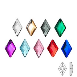 Veelkleurige kristallen ruit - nageldecoratie - 20 stuksNagelstickers