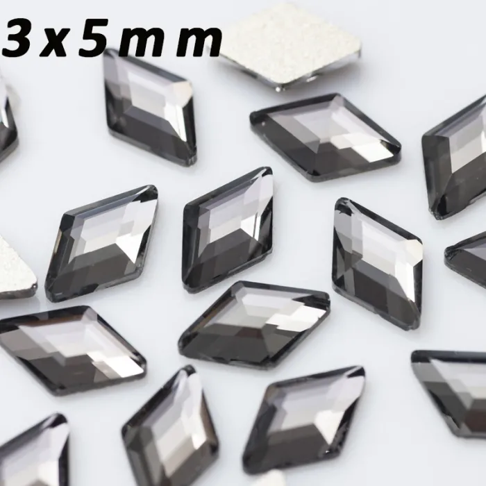 Multicolored crystal rhombus - nail decoration - 20 piecesNail stickers