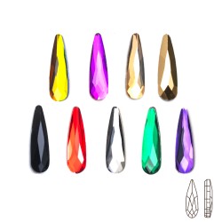 Gouttes de cristal multicolores - décoration d'ongles - 20 pièces