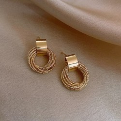 Elegante gouden ronde oorbellen - meerdere cirkelsOorbellen