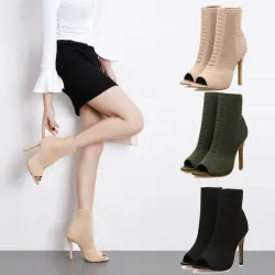 Peep Toe à la mode - talon haut - bottines - escarpins