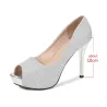 Escarpins sexy à talons hauts - bout ouvert