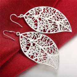Leaf shaped silver earringsEarrings