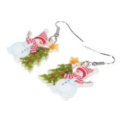 Kerst oorbellen - geëmailleerde sneeuwpoppen / kerstboomOorbellen