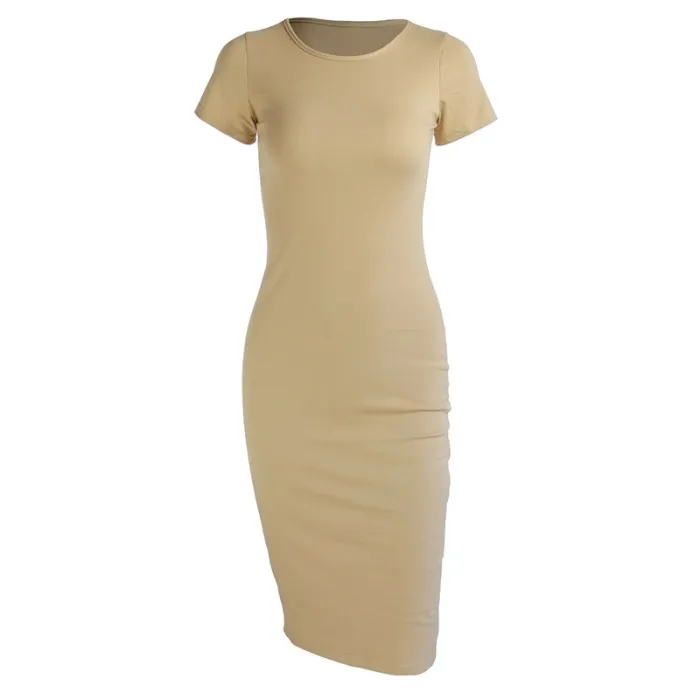 Robe midi en maille classique