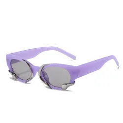 Lunettes de soleil rectangle style punk - avec décoration serpent