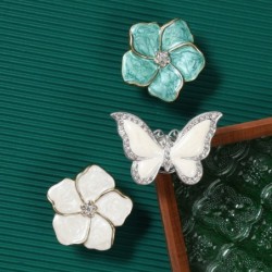 Poignées de meubles décoratives - boutons - papillons - fleurs