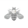 Broche en argent en forme d'abeille - avec une perle