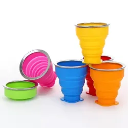Opvouwbare siliconen mok - BPA vrij - 200mlOutdoor & Kamperen