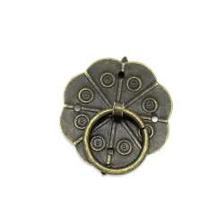 Bronze antique - poignées de meubles avec vis - 10 pièces