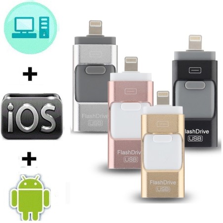Clé micro flash OTG double usage - USB 3.0 - pour iPhone / Android