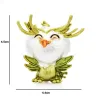 Petite chouette souriante - broche en cristal