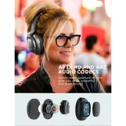 COWIN E9 - draadloze Bluetooth hoofdtelefoon - met microfoon - hybride actieve ruisonderdrukkingOor- & hoofdtelefoons