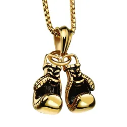 Ketting met dubbele bokshandschoenen hangerKettingen
