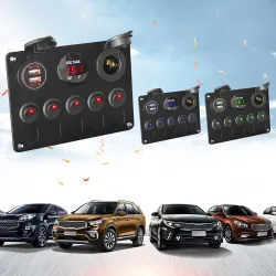 Wipschakelpaneel - waterdichte digitale Voltmeter - voor auto - boot - vrachtwagen - 12V - USB - LEDElectronica & Gereedschap