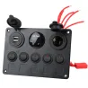 Wipschakelpaneel - waterdichte digitale Voltmeter - voor auto - boot - vrachtwagen - 12V - USB - LEDElectronica & Gereedschap