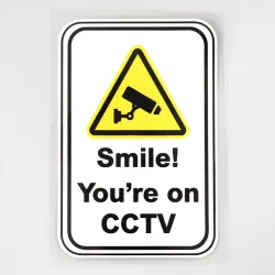 Autocollant d'avertissement - SOURIRE ! VOUS ÊTES SUR CCTV