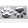 Empreinte de pas d'animal 3D - autocollant de voiture