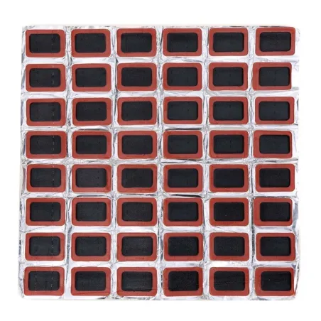 Bicycle tire repair stickers - square / round - 25mm - 48 piecesRepair