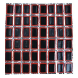 Bicycle tire repair stickers - square / round - 25mm - 48 piecesRepair