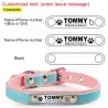 Honden/katten halsband - ID Tag - gepersonaliseerd - gegraveerd - leerHalsbanden en lijnen