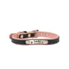 Honden/katten halsband - ID Tag - gepersonaliseerd - gegraveerd - leerHalsbanden en lijnen