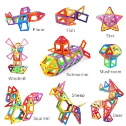 Magnetic plastic blocks - construction set - educational toyConstruction