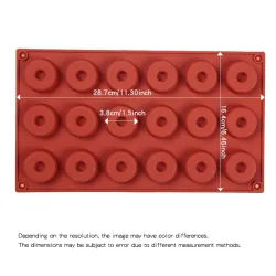 Moule à beignets en silicone - plaque de cuisson antiadhésive - 18 trous