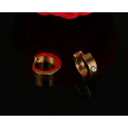 Kleine hoops oorbellen - met zirkonia - roestvrij staalOorbellen