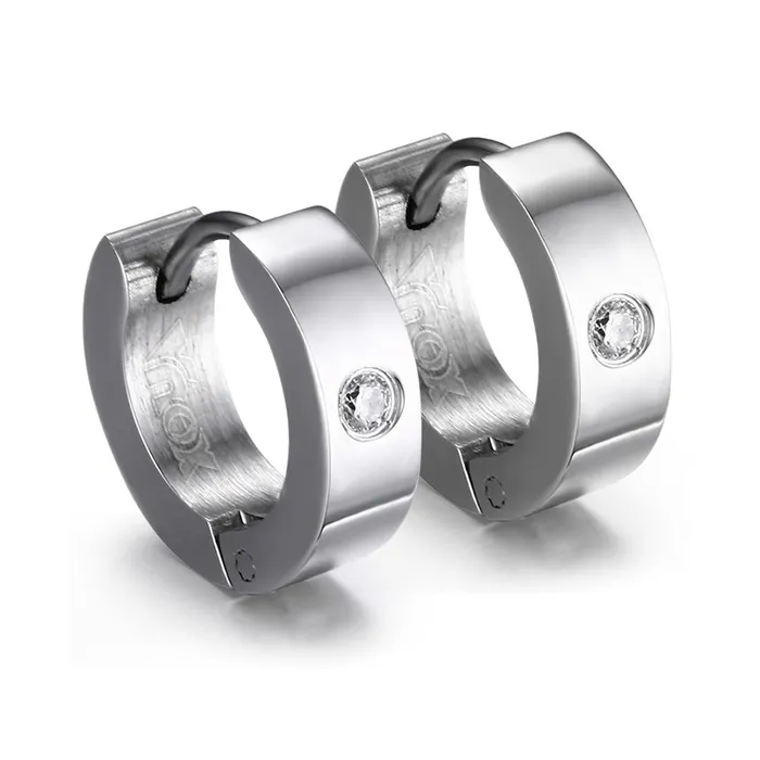 Kleine hoops oorbellen - met zirkonia - roestvrij staalOorbellen