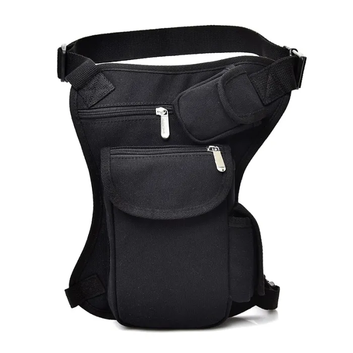 Sac taille / jambe en toile - avec ceinture
