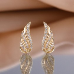 Boucles d'oreilles ailes d'ange en cristal