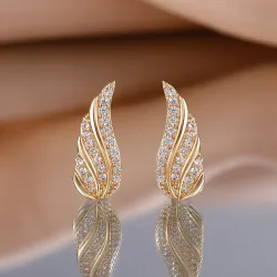 Boucles d'oreilles ailes d'ange en cristal
