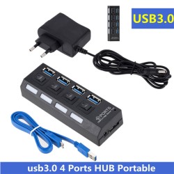 4-poorts HUB - USB 3.0 - splitterHubs
