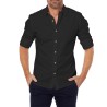 Elegant shirt met lange mouwen - voorzien van rits/knopen - slim fitT-Shirts