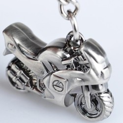 Porte-clés en métal avec moto
