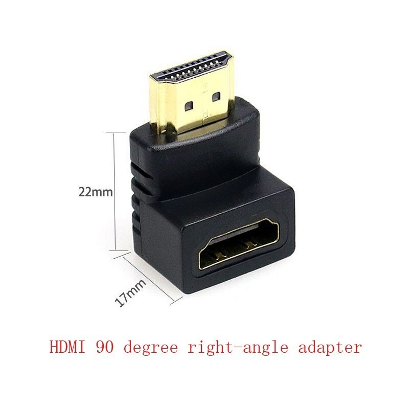 HDMI-compatible 90 degree right-angle adapter - elbow connector