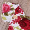 Floral baby girl jumpsuit & headband - cotton set - 2 piecesClothes