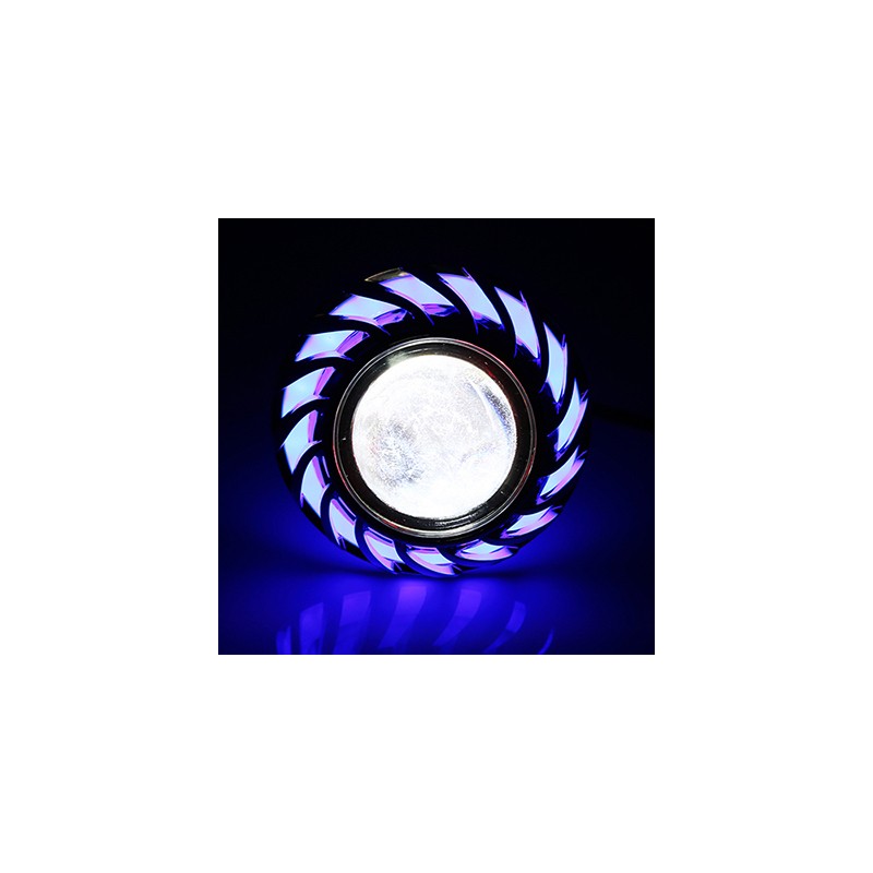 Phare moto - projecteur LED - lumière unique - yeux d'ange/diable