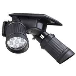 LED-lamp op zonne-energie - PIR-bewegingssensor - spotlight met dubbele kop - waterdichte wandlampSolar verlichting