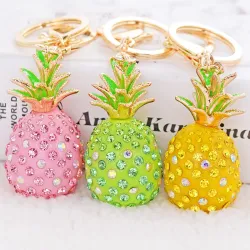 Ananas en cristal - porte-clés