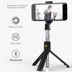3 in 1 selfiestick - draadloos - Bluetooth - opvouwbare handheld monopod - statief - met afstandsbedieningSelfie sticks