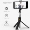 3 in 1 selfiestick - draadloos - Bluetooth - opvouwbare handheld monopod - statief - met afstandsbedieningSelfie sticks