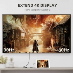 USB Type-C naar HDMI adapter - USB 3.1 USB-C naar HDMI - converter - voor laptops/smartphonesHDMI-schakelaars