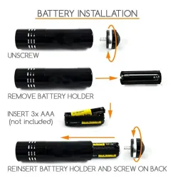 Mini UV flashlight - waterproof - 9 LEDTorches