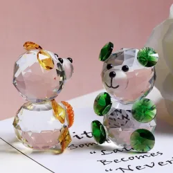 Kleurrijke kristallen beer - beeldje - miniatuurBeelden & Sculpturen